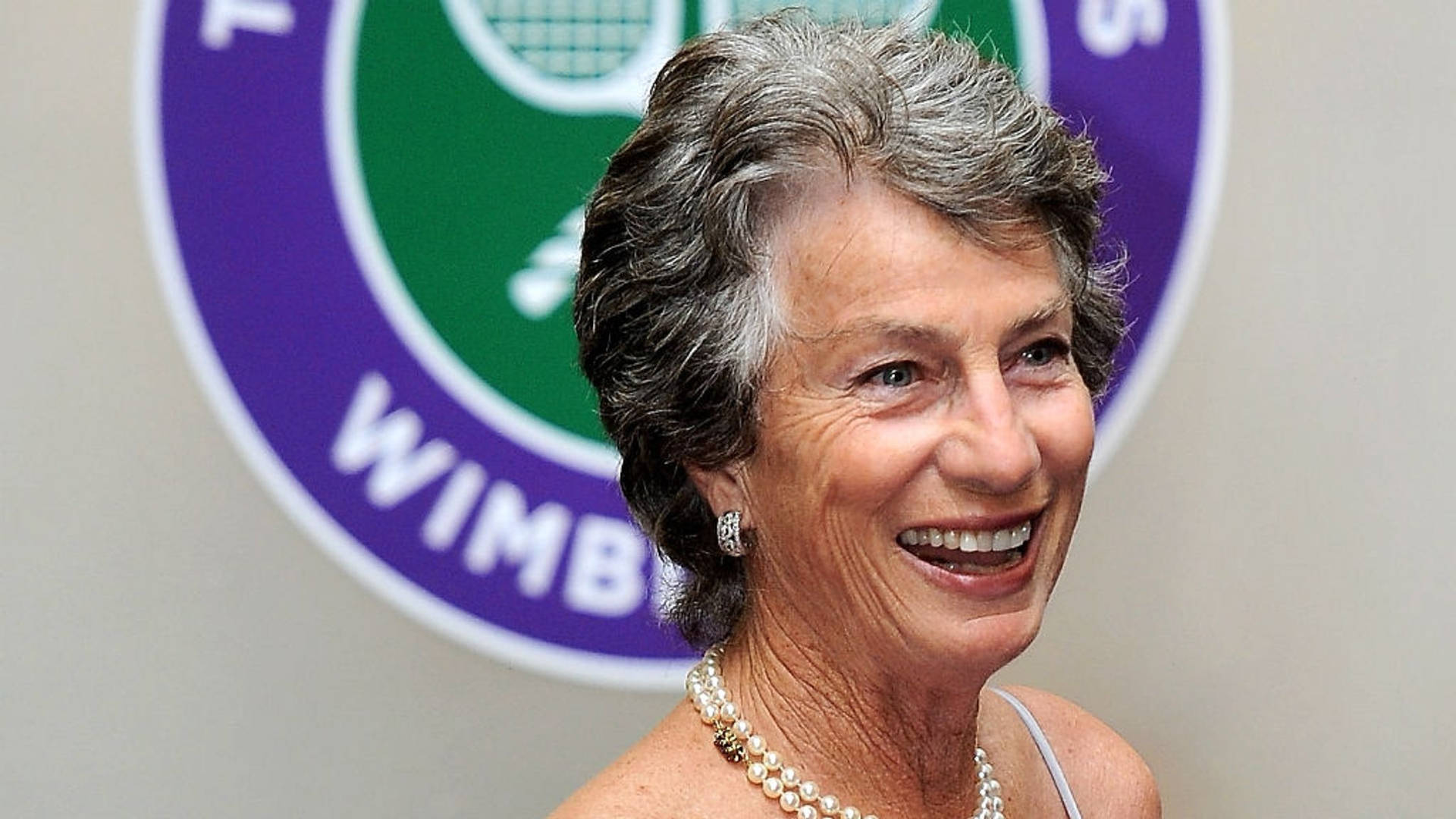 Elderly Virginia Wade Tennis Player Background