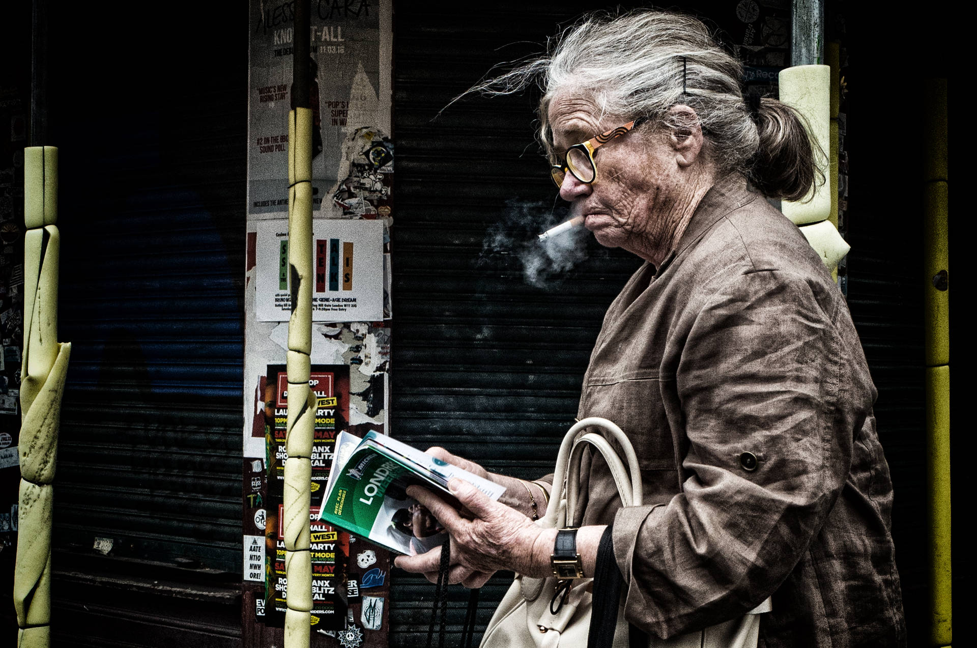 Elderly Woman Reading Background