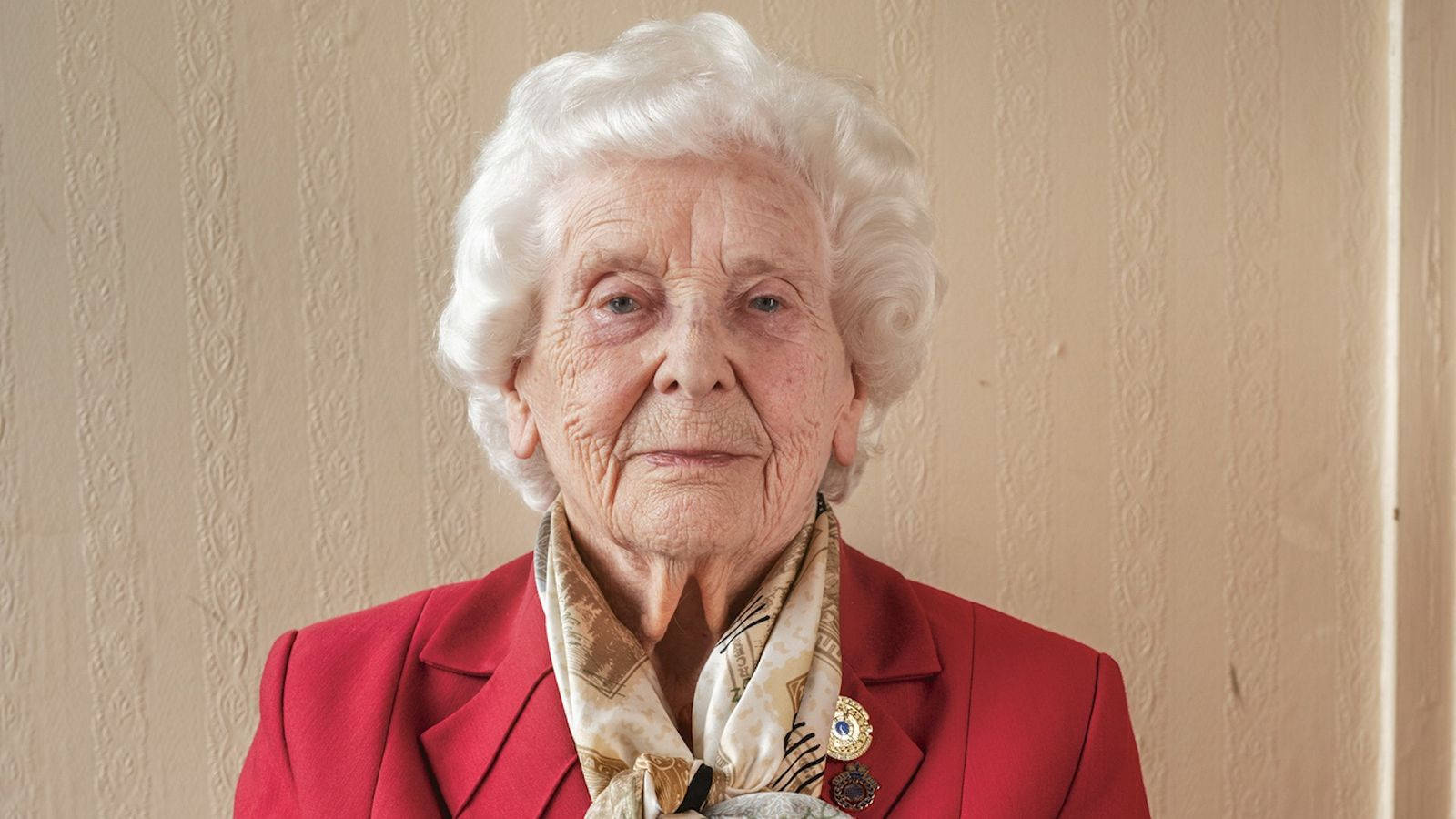 Elderly Woman With Scarf Background