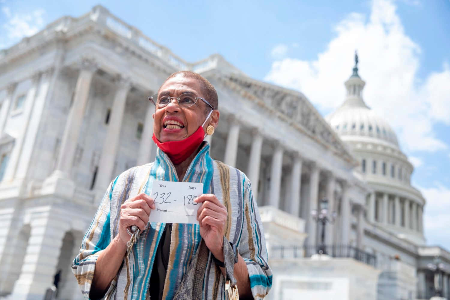 Eleanor Holmes Norton In United States Capitol Background