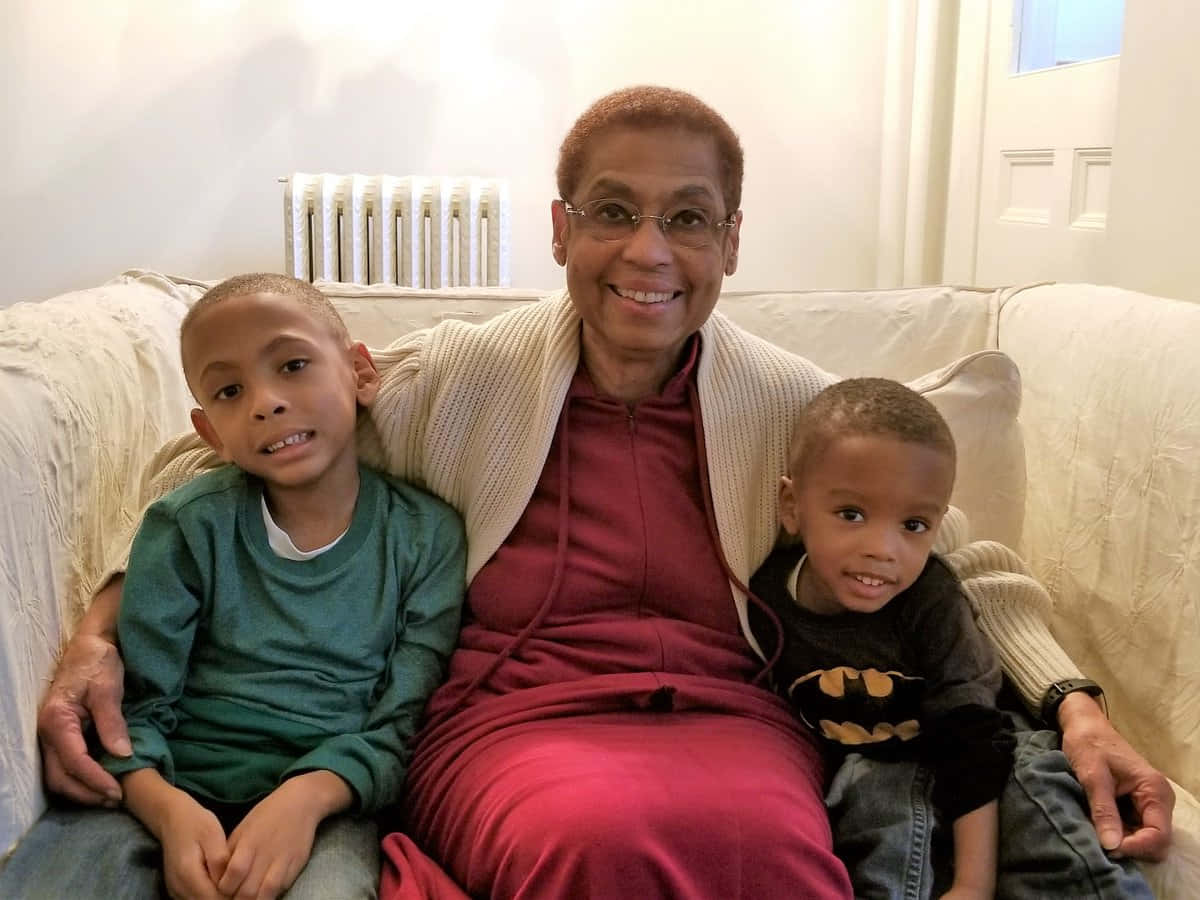 Eleanor Holmes Norton With Two Young Boys Background