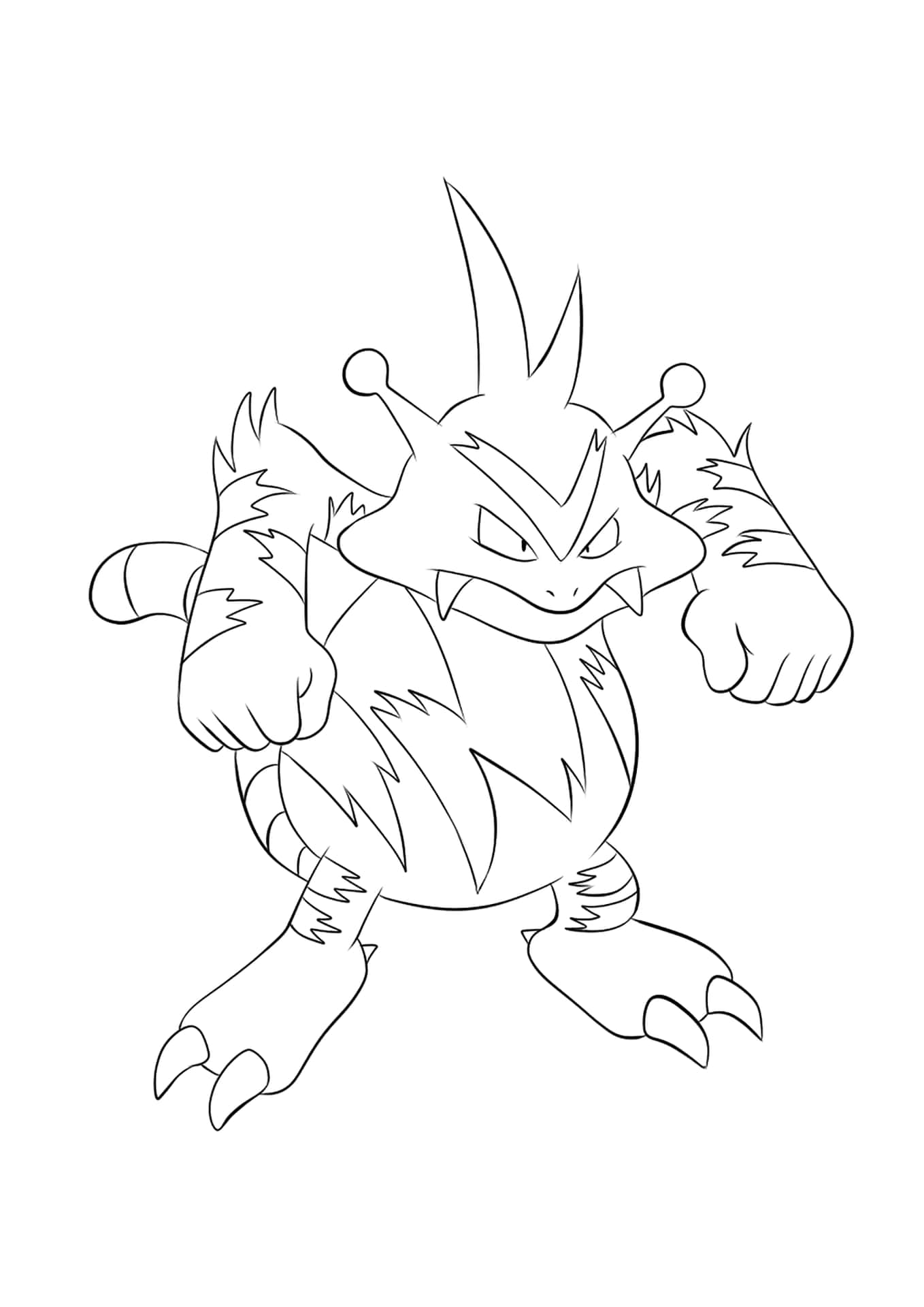 Electabuzz Line Art Background