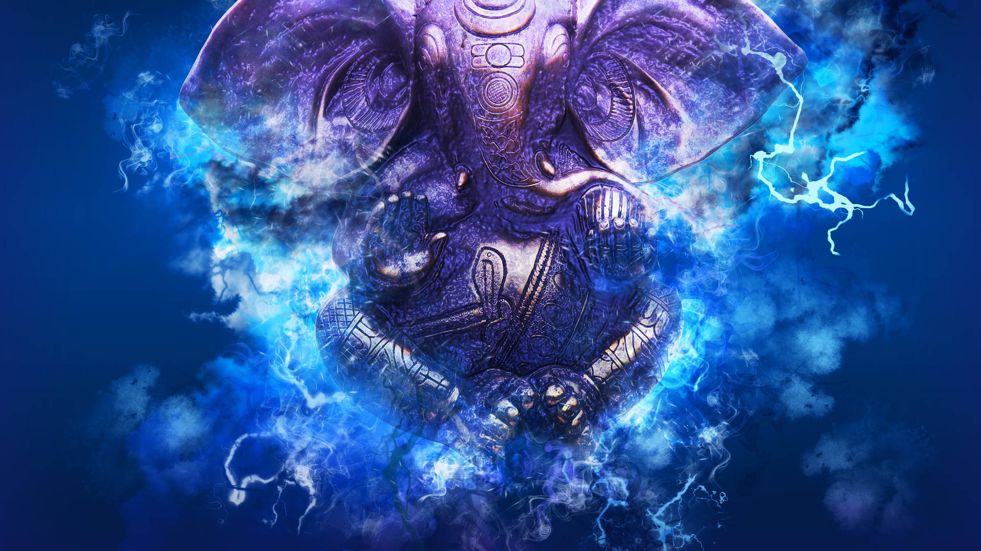 Electric Blue Ganesh Full Hd