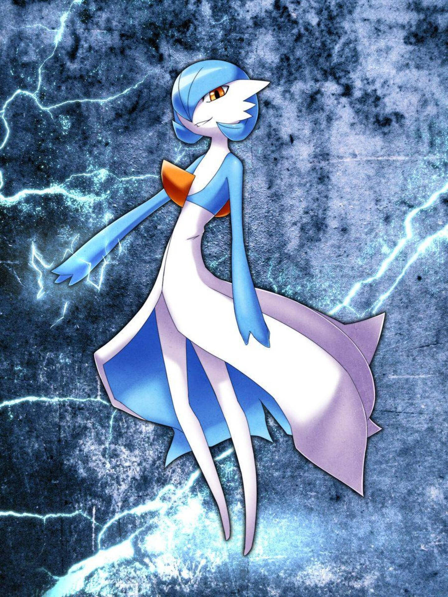 Electric Blue Gardevoir With A Mysterious Gaze Background