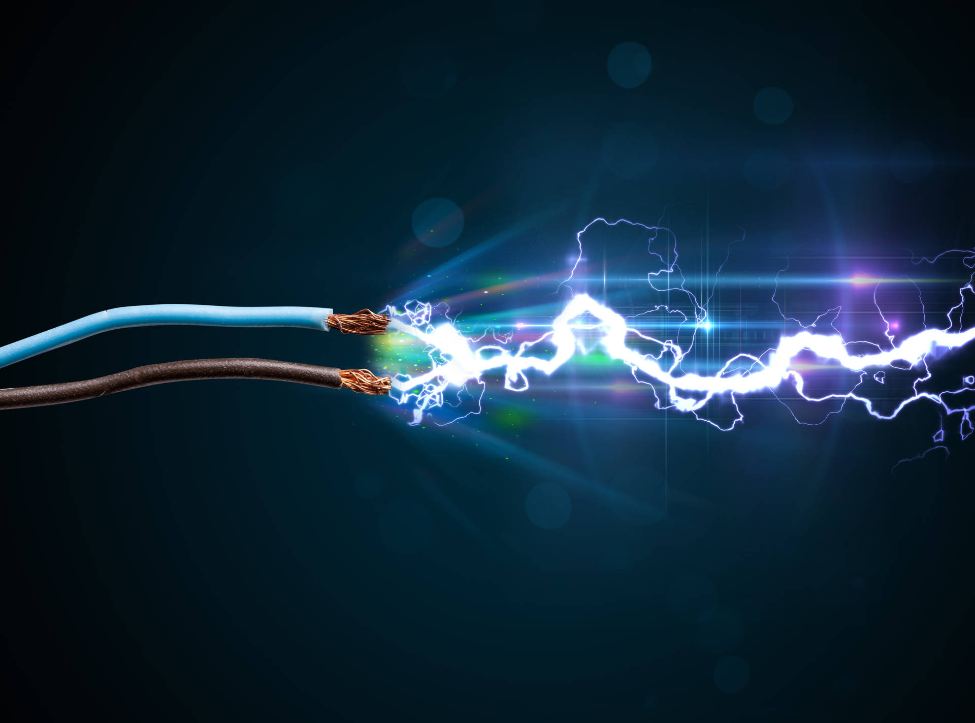 Electric Current Sparks Background