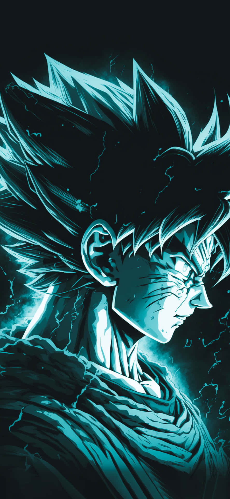 Electric Goku Aura Artwork Background