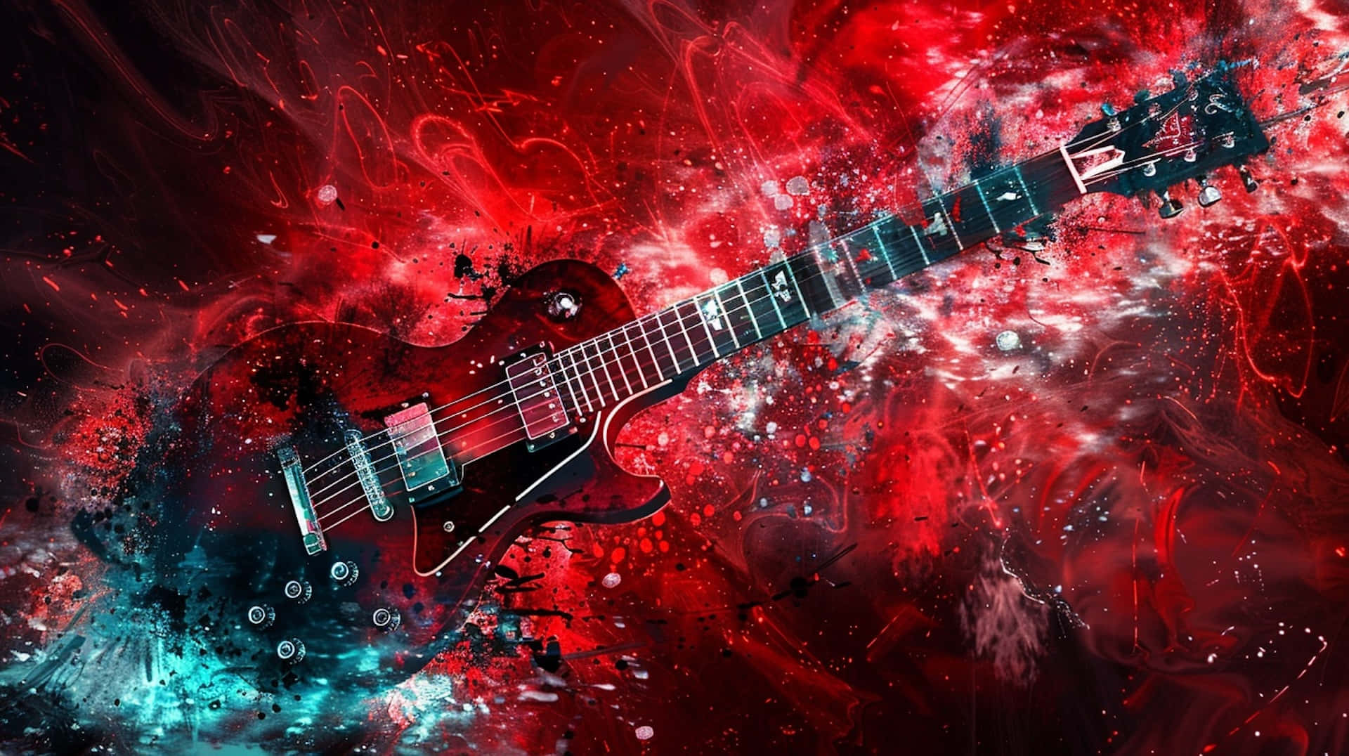 Electric Guitar Abstract Art