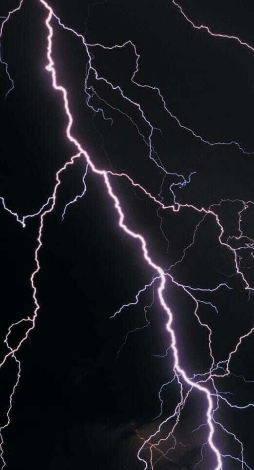Electric Night Sky Lightning Background