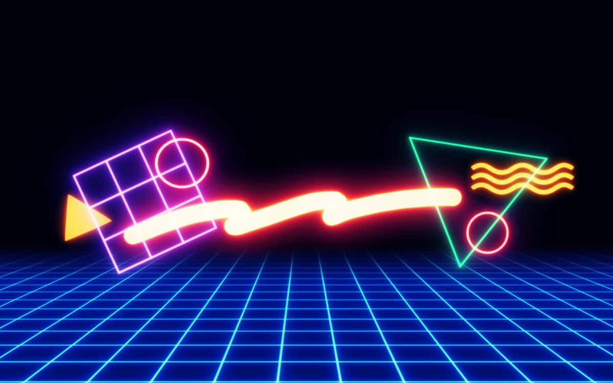 Electric Nights Of The 80s Background