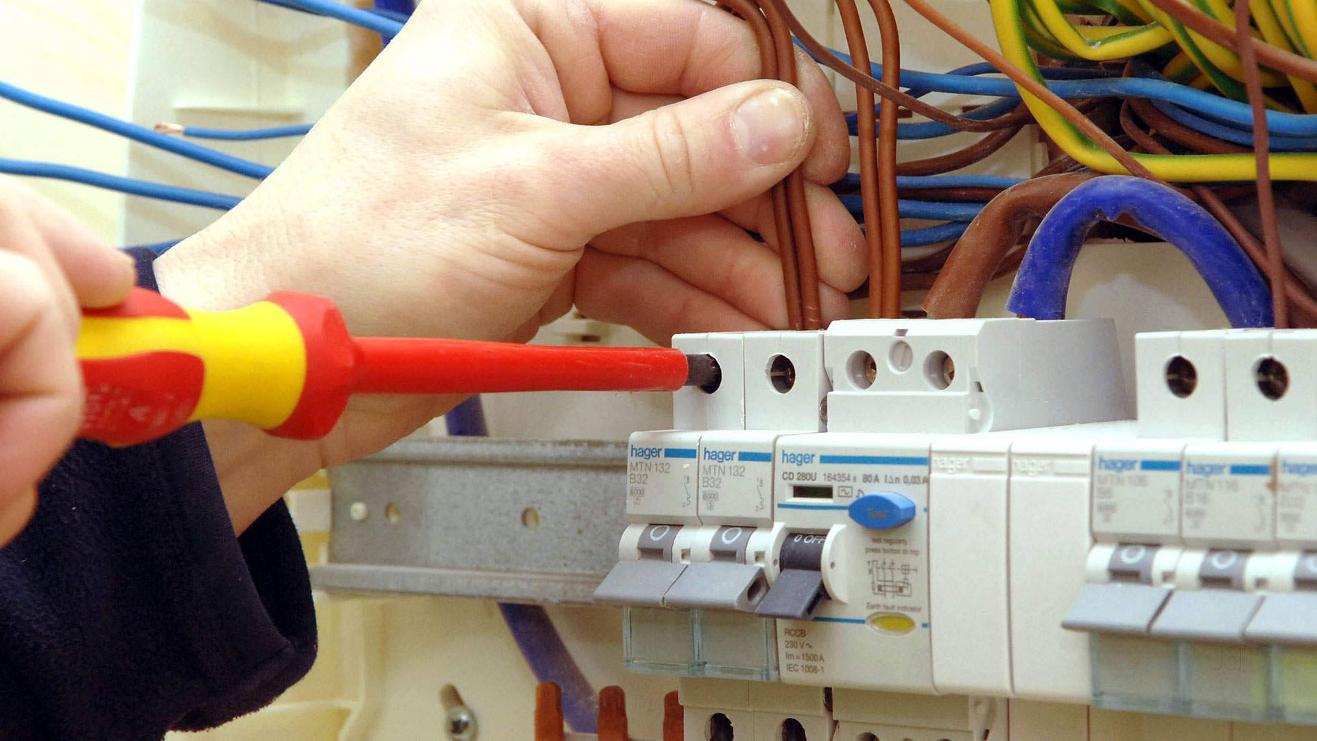 Electrician Switch Installation Background