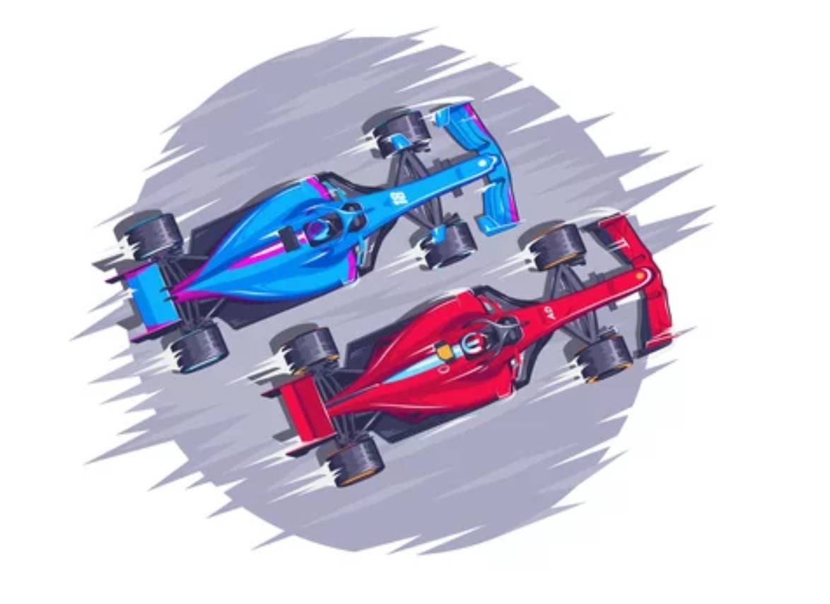 Electrifying F1 Vector Illustration In 4k Background