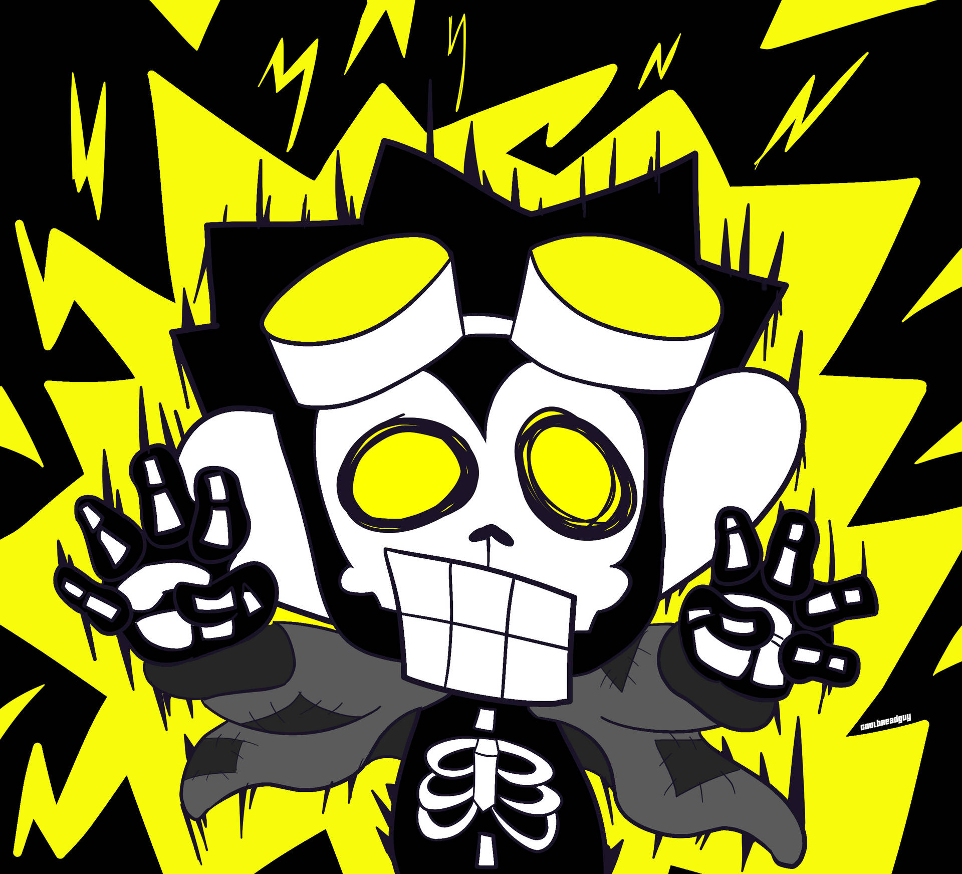 Electrocuted Monkey For Halloween Pfp Background