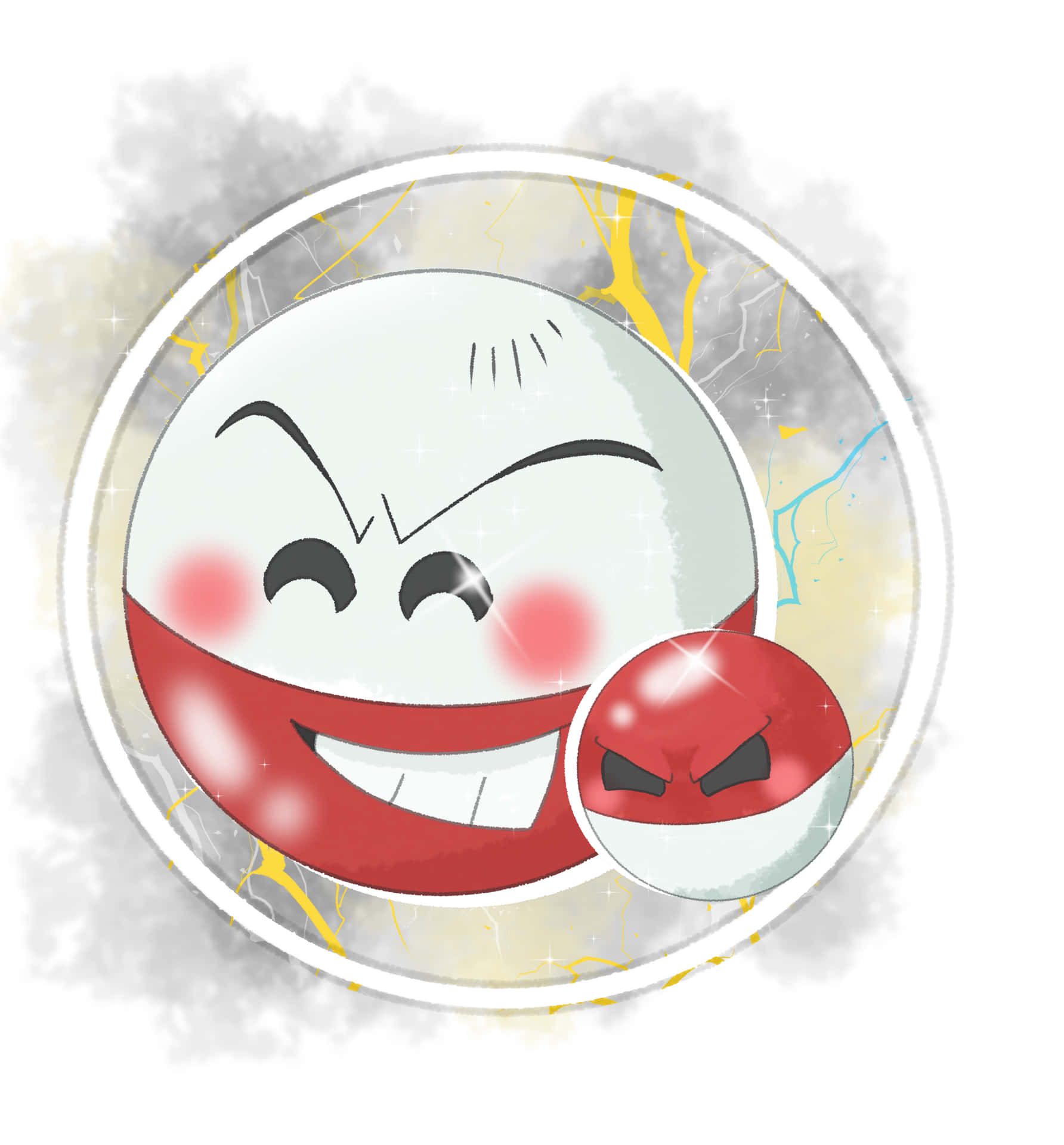 Electrode And Voltorb Art Background