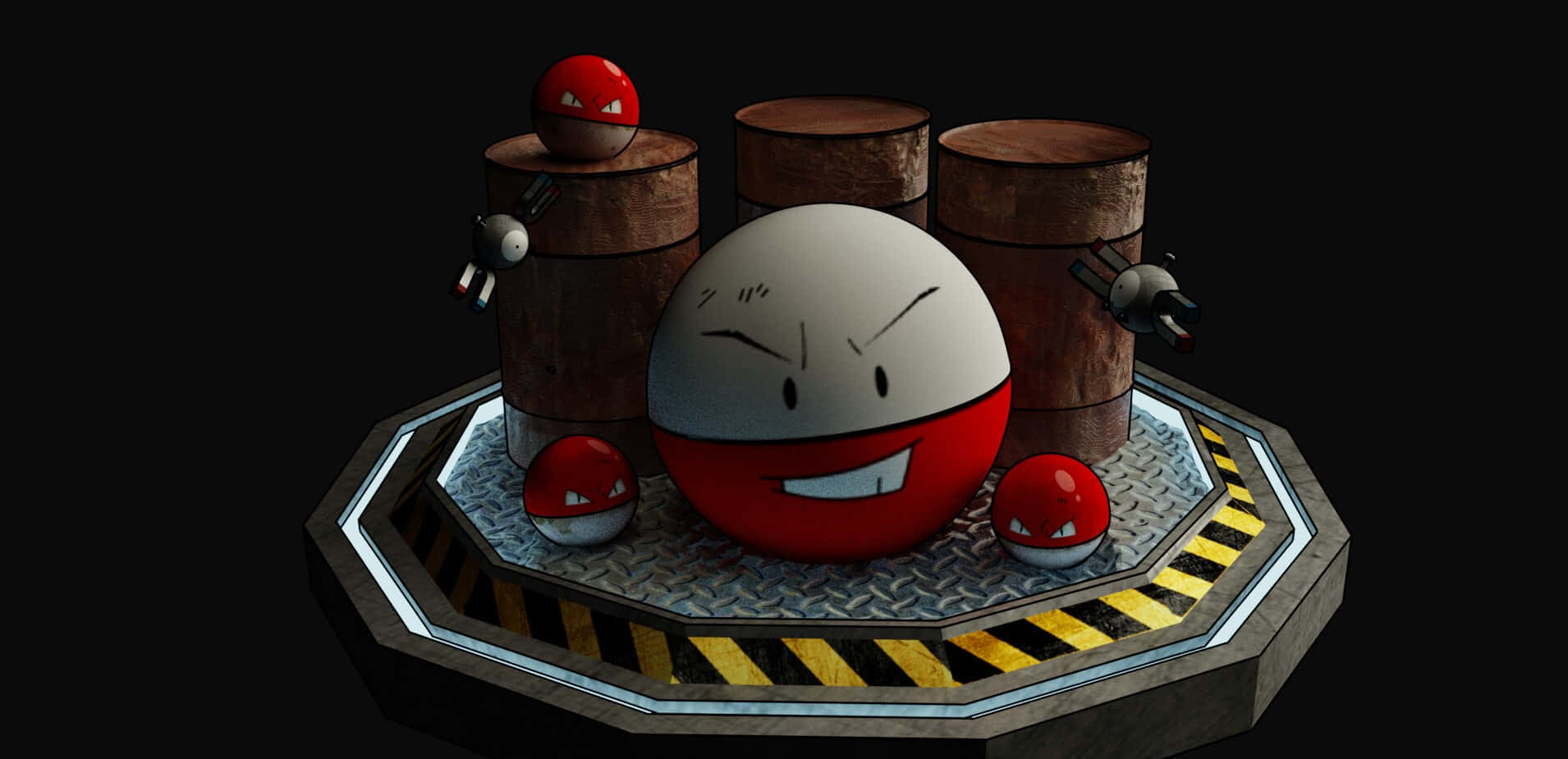 Electrode With Barrels Background