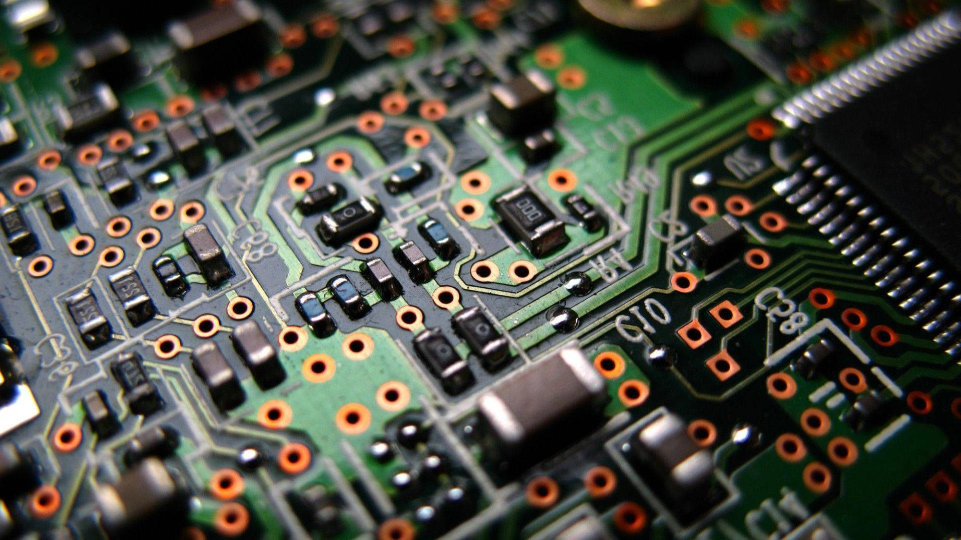 Electronics Circuit Board Parts Background