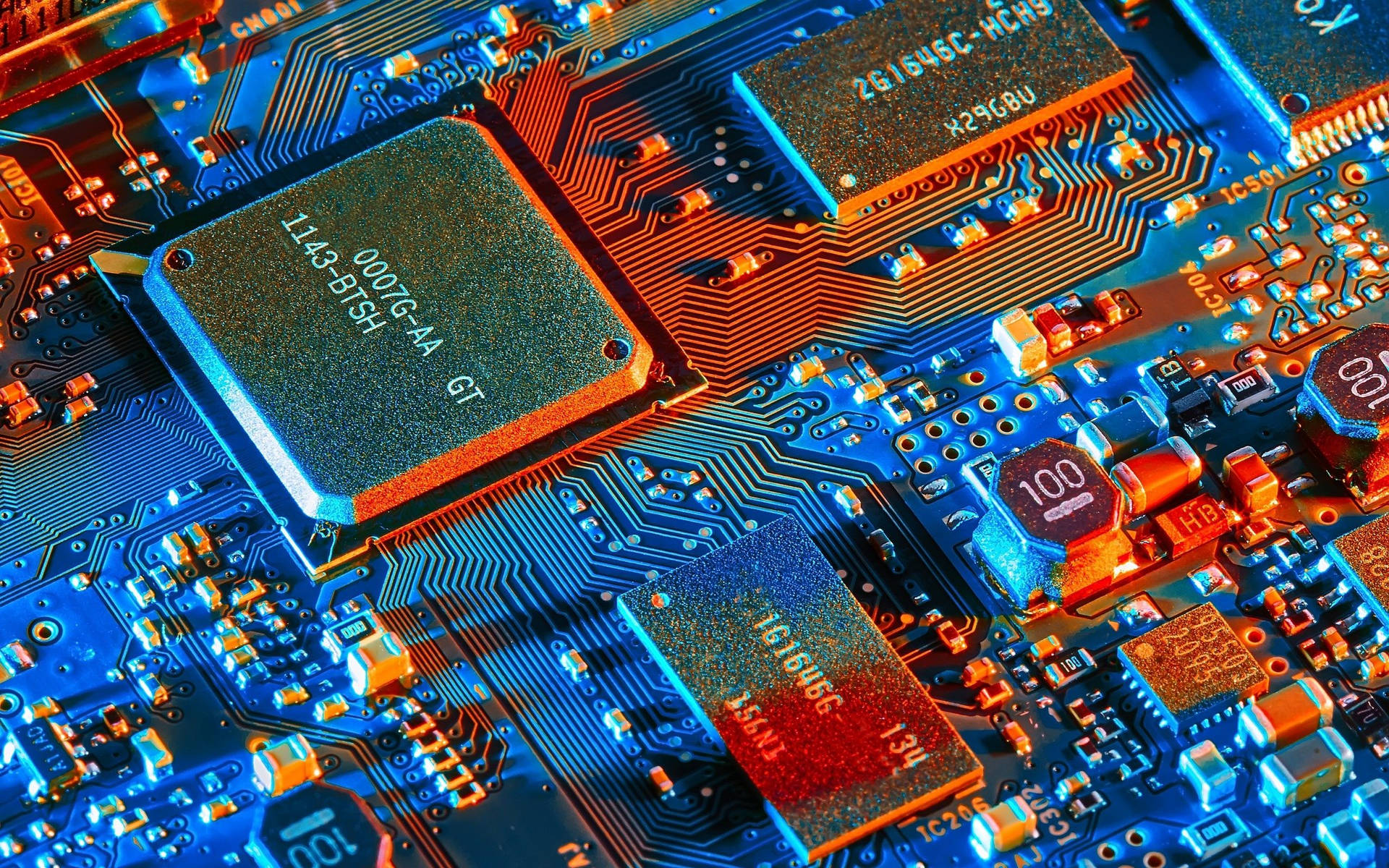 Electronics Circuit Panel Background