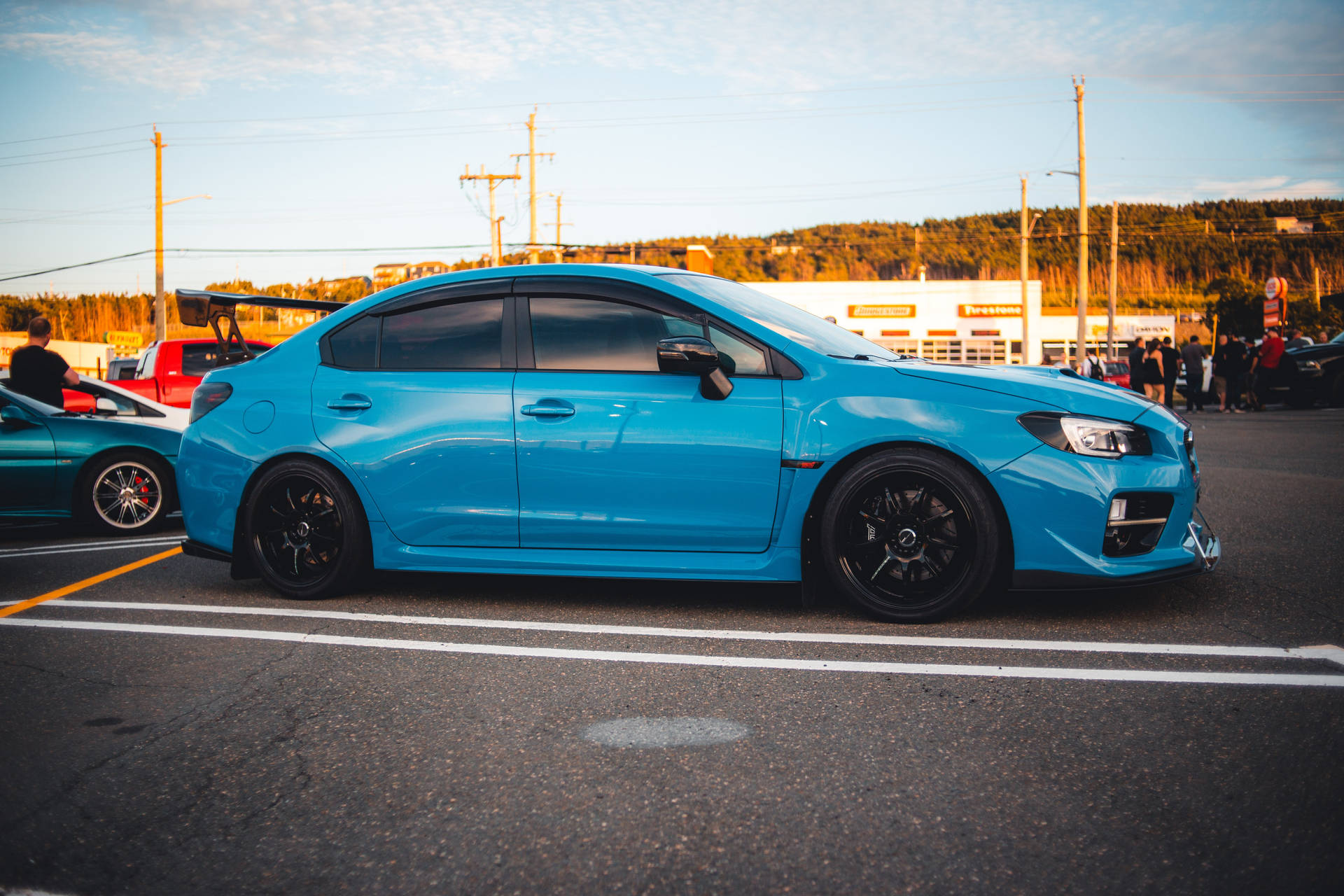 Elegance In Speed - The Subaru Wrx Sti In Its Glory On A Desert Trek 4k Background