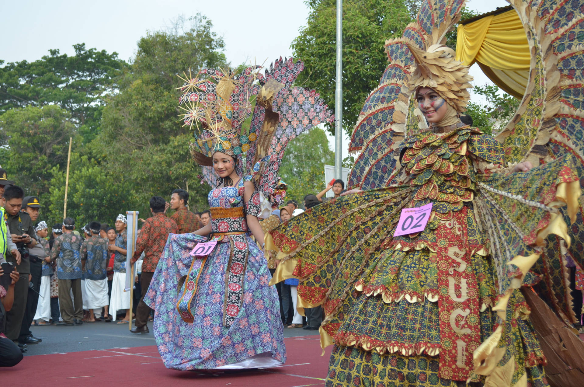 Elegance In Tradition - A Woman In Beautiful Batik Dress