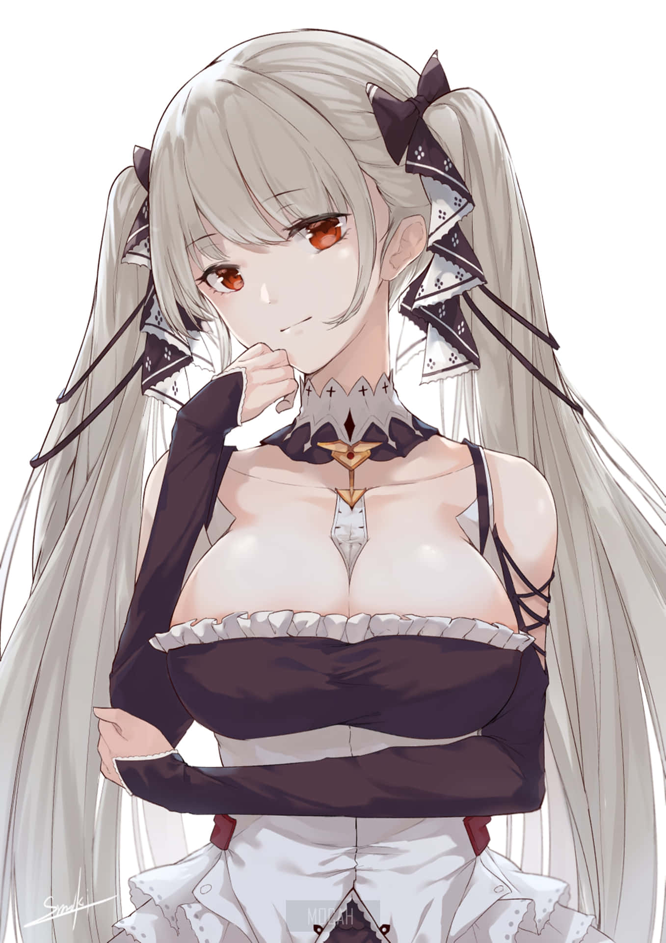 Elegant Anime Girl Artwork Background