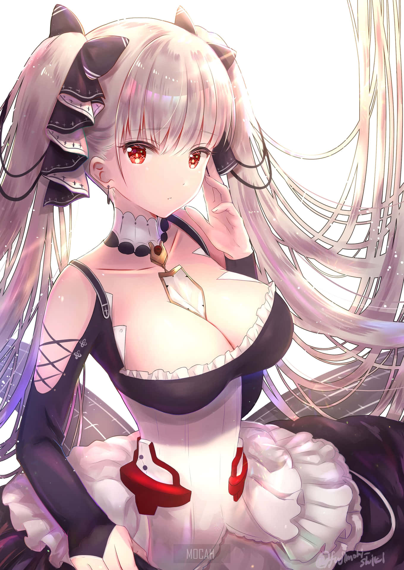 Elegant Anime Maiden Background