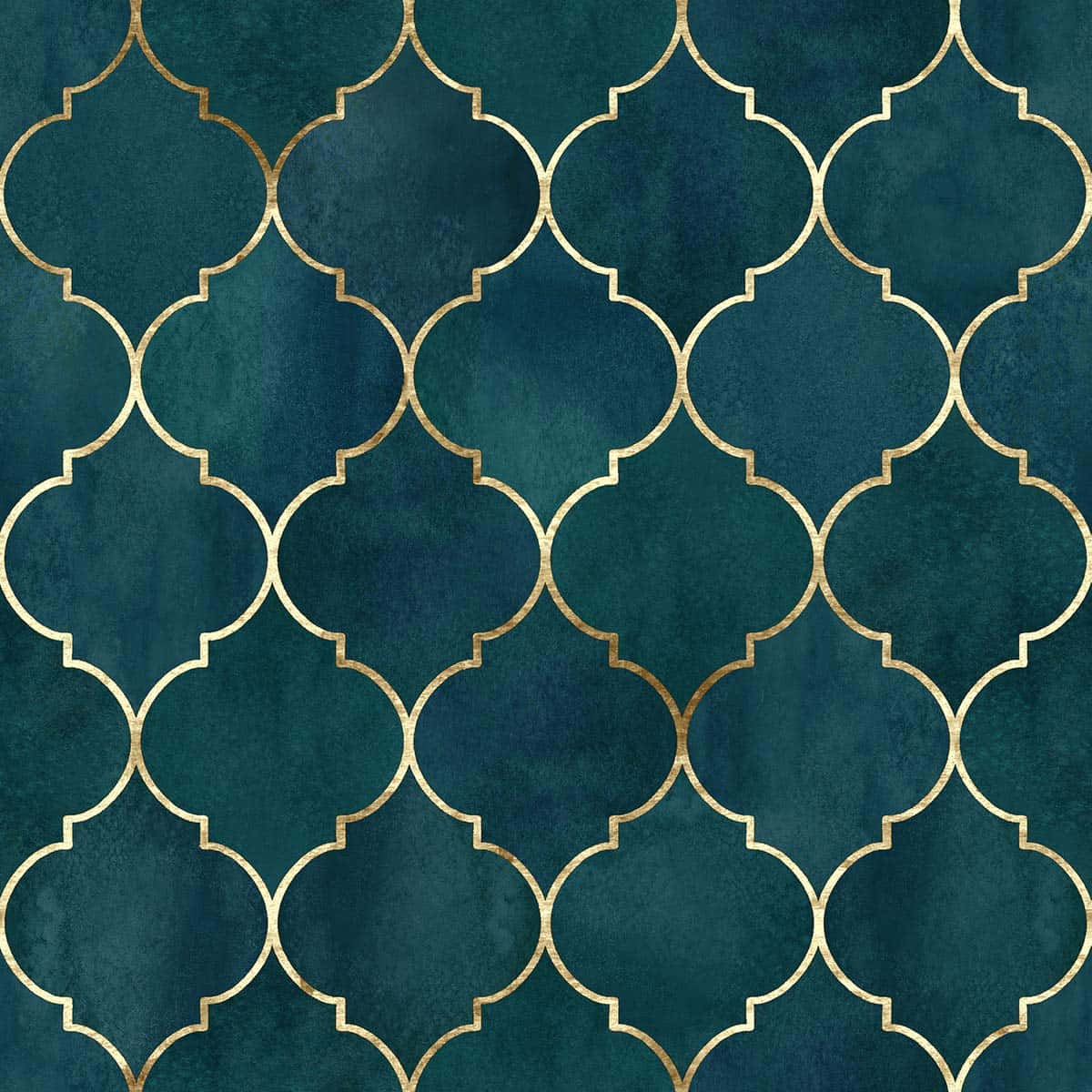 Elegant Aqua Moroccan Tile Pattern Background