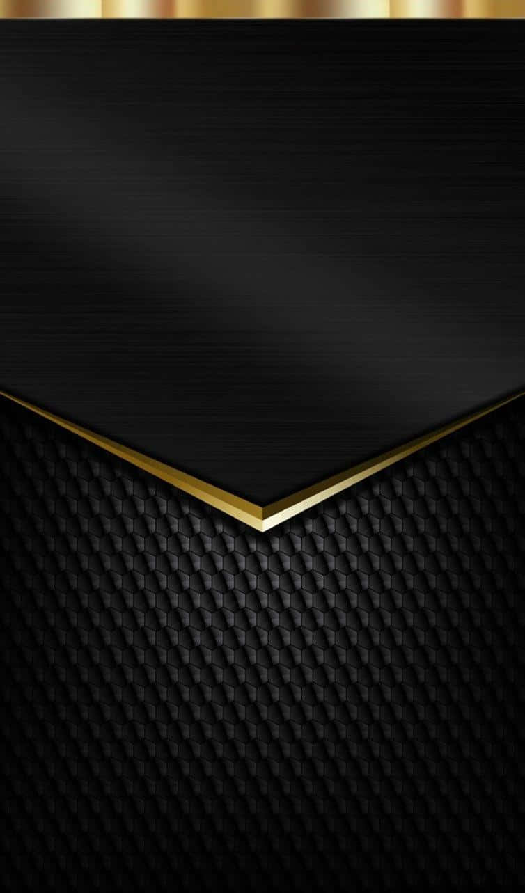 Elegant Black And Gold Patterned Texture Background