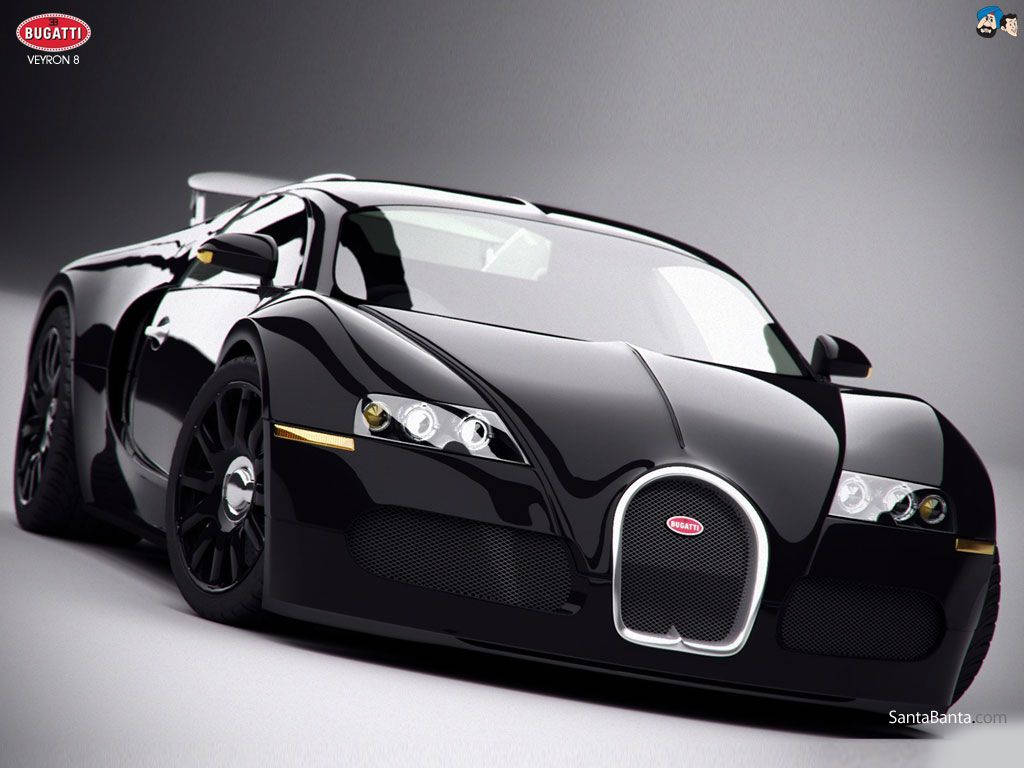 Elegant Black Bugatti Car