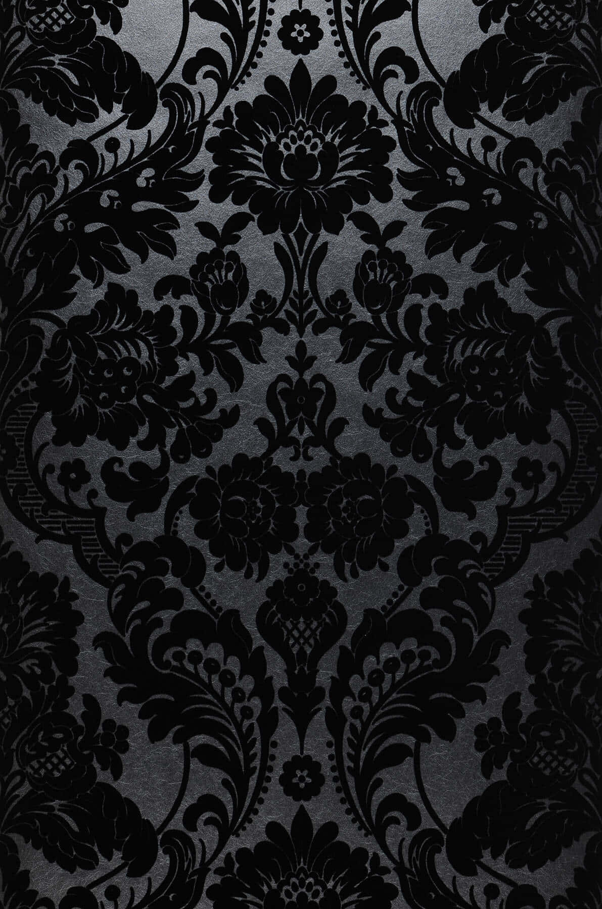Elegant Black Grey Floral Pattern Background
