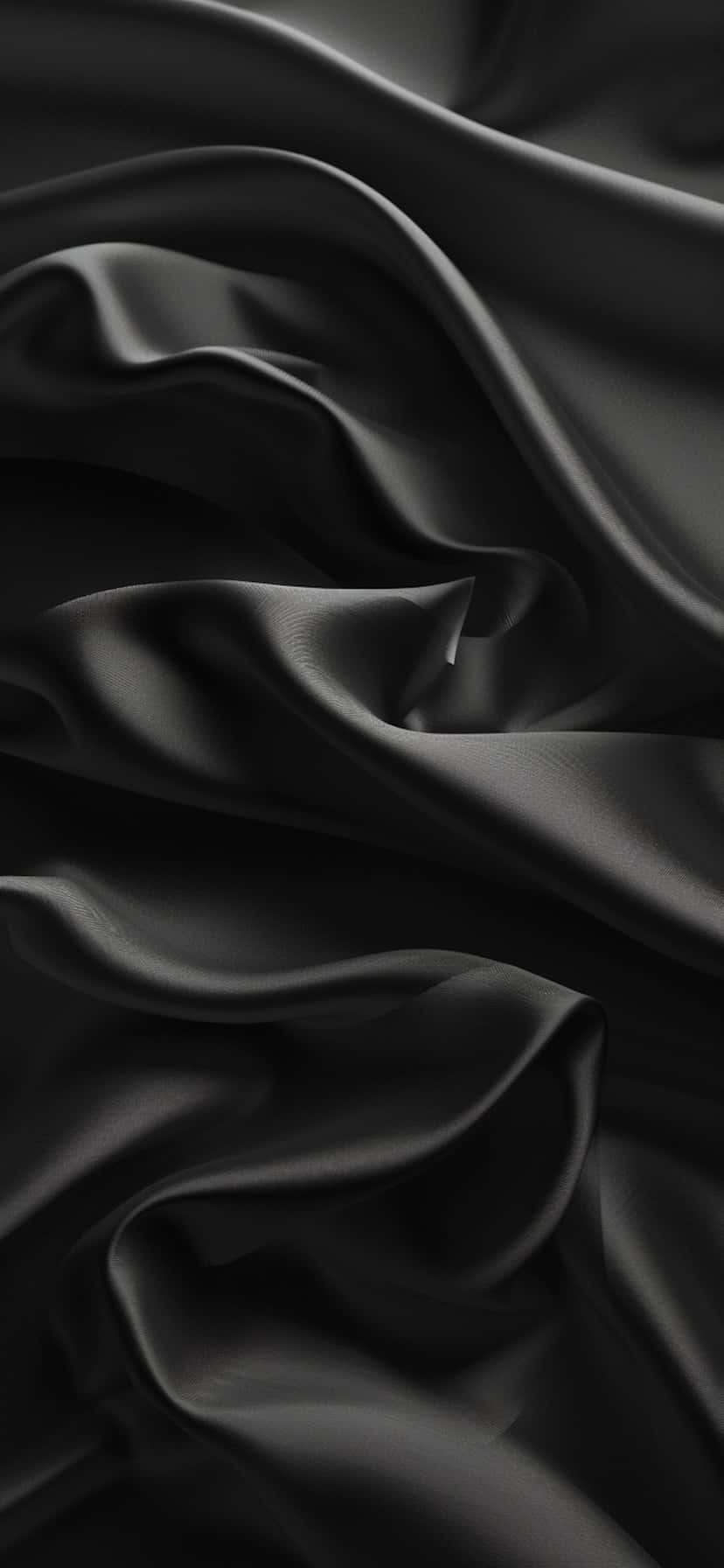 Elegant Black Satin Fabric Background