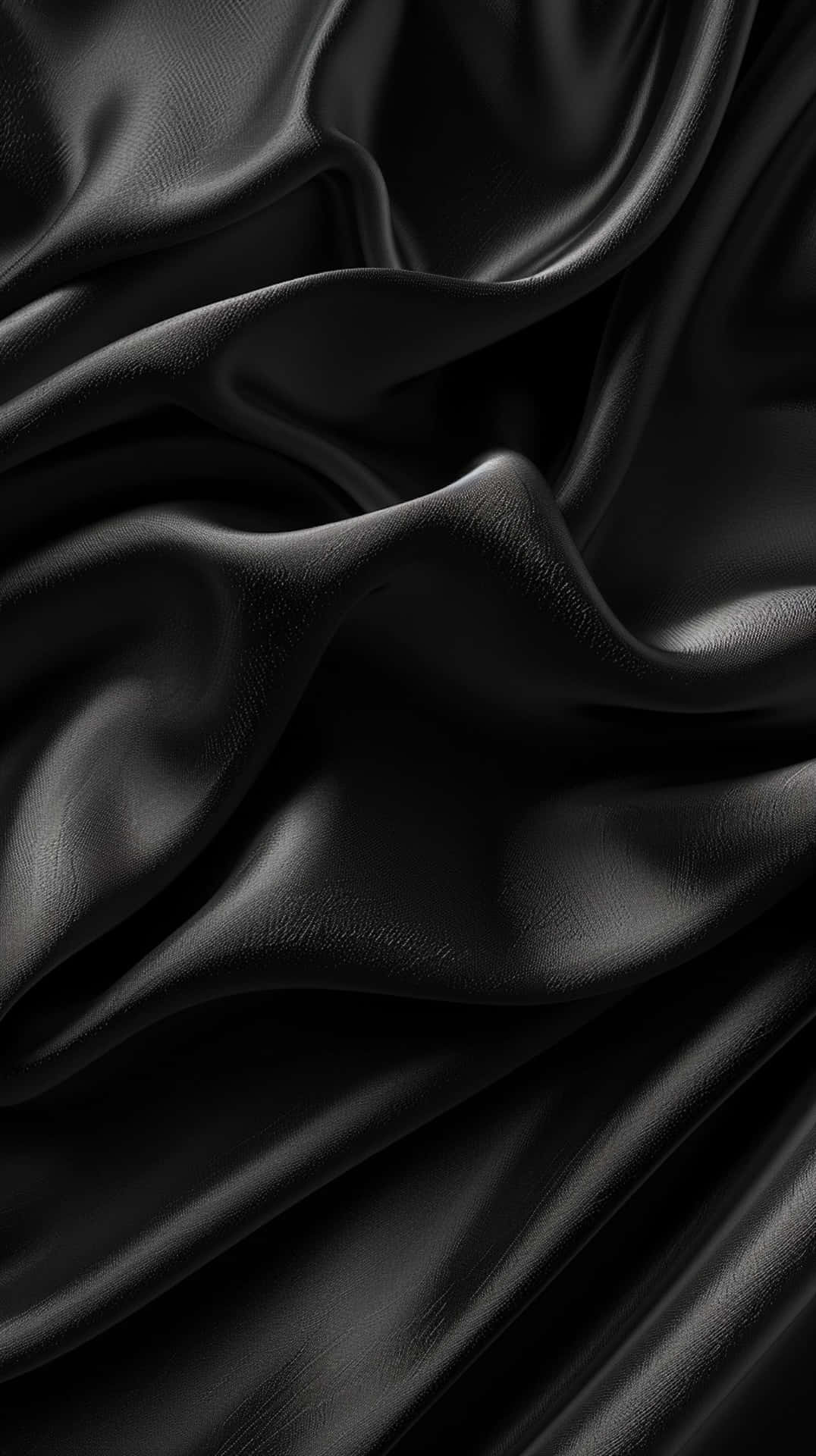 Elegant Black Satin Texture Background