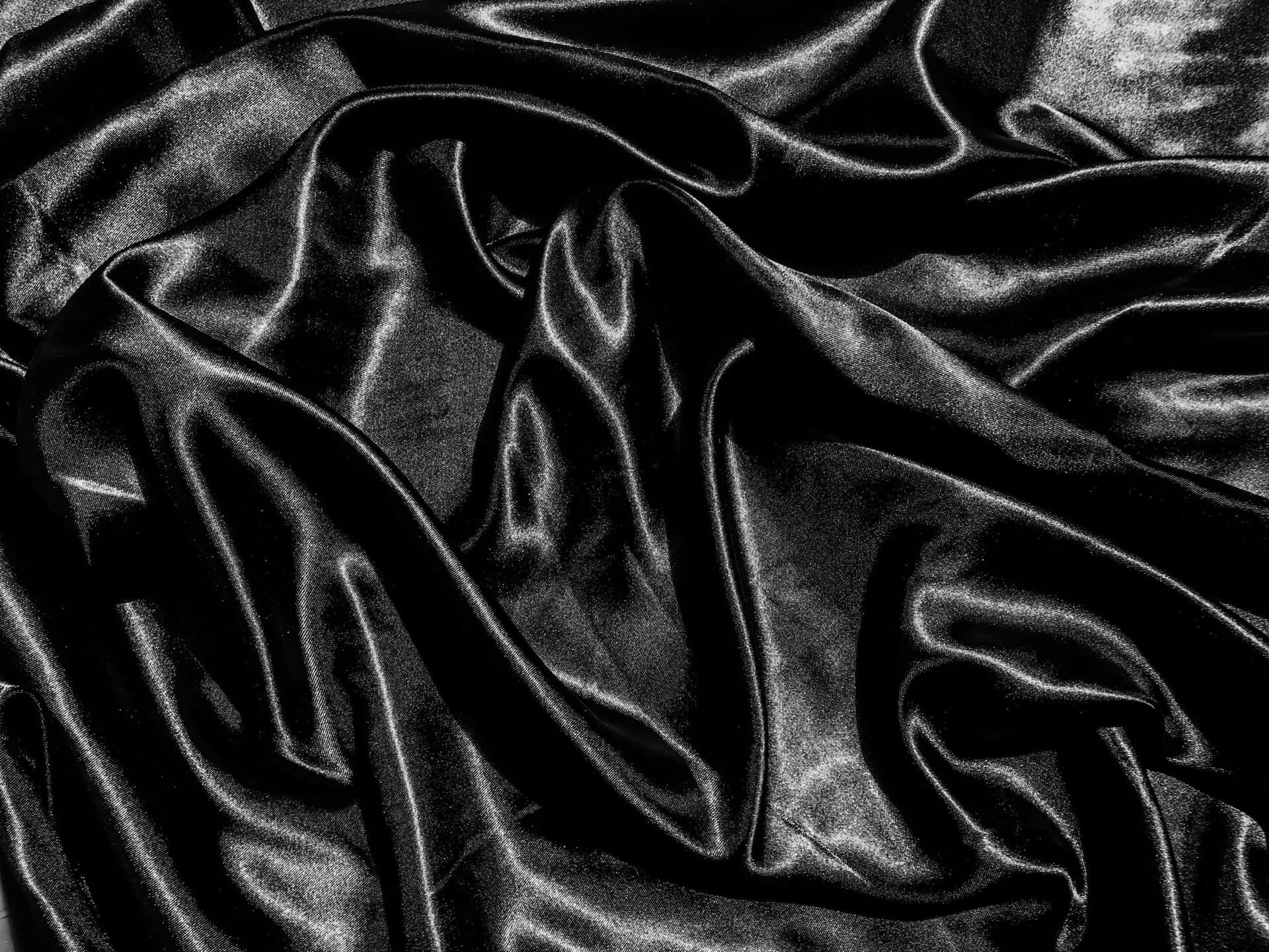 Elegant Black Silk Texture Background