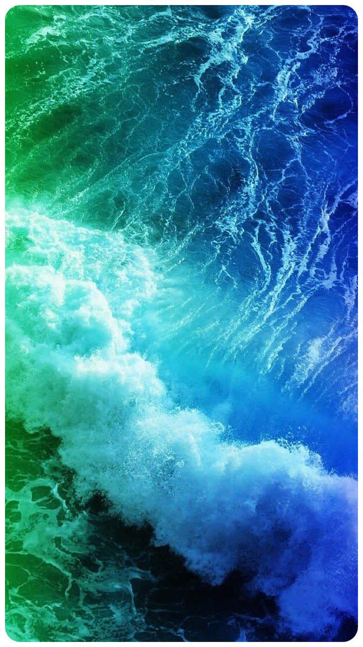 Elegant Blue And Green Waves Background