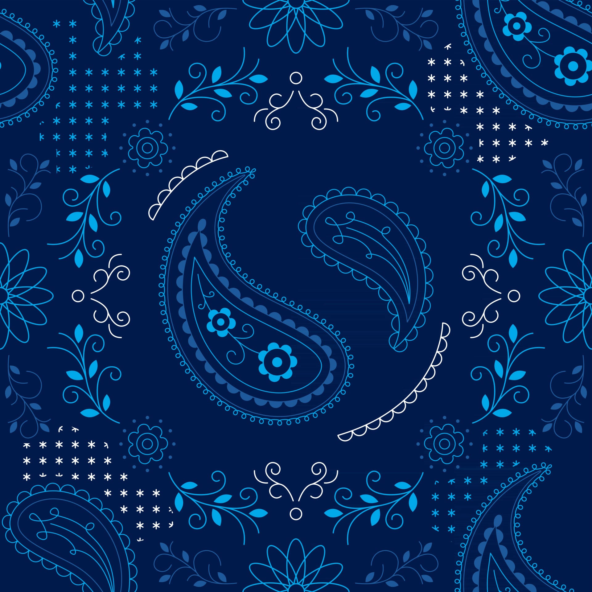 Elegant Blue Bandana Background