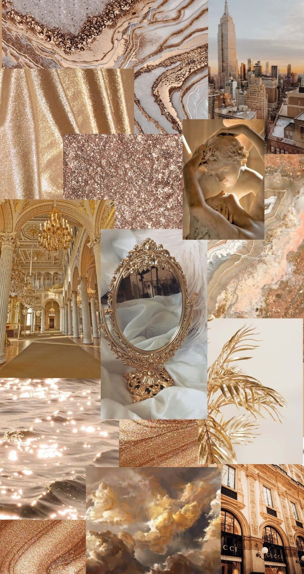 Elegant Brown And Gold Design Background