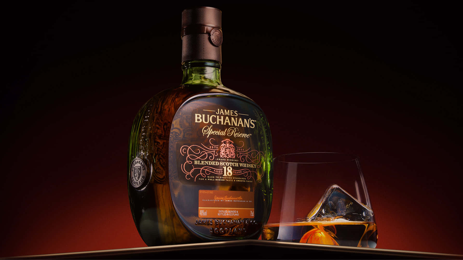 Elegant Buchanan's Special Reserve Whisky Bottle Background