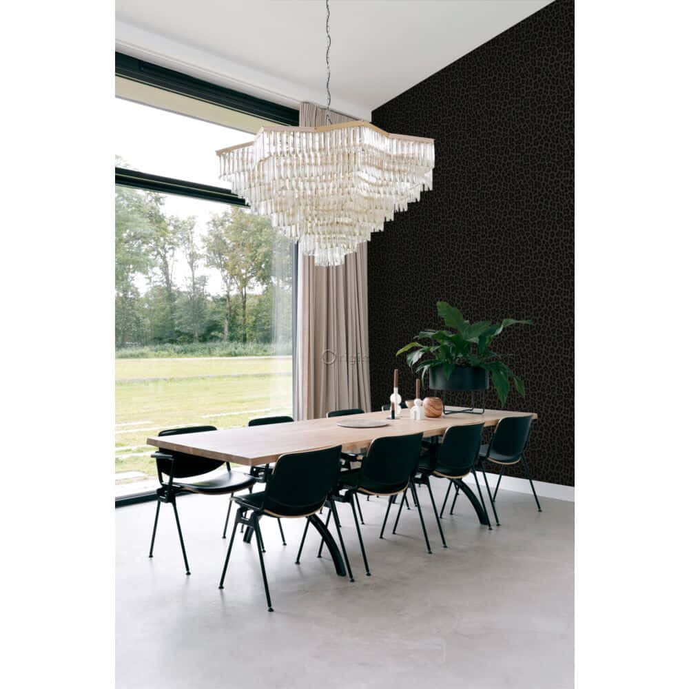 Elegant Chandelier Pendant Light Dining Room Background