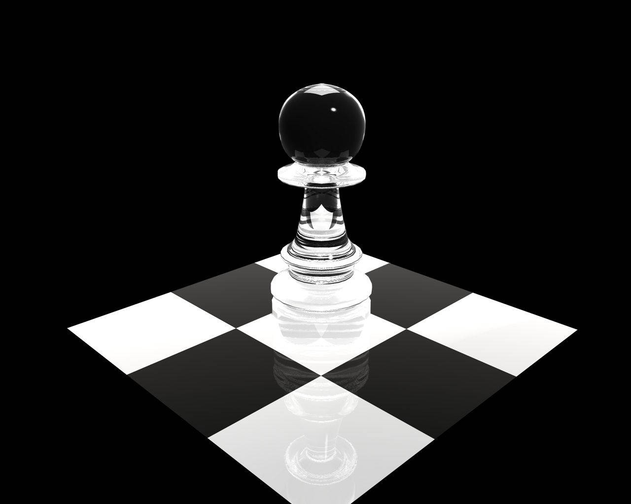 Elegant Chess Glass Pawn Background