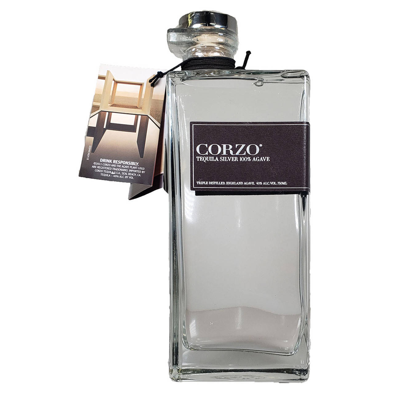 Elegant Corzo Silver Tequila Bottle Background