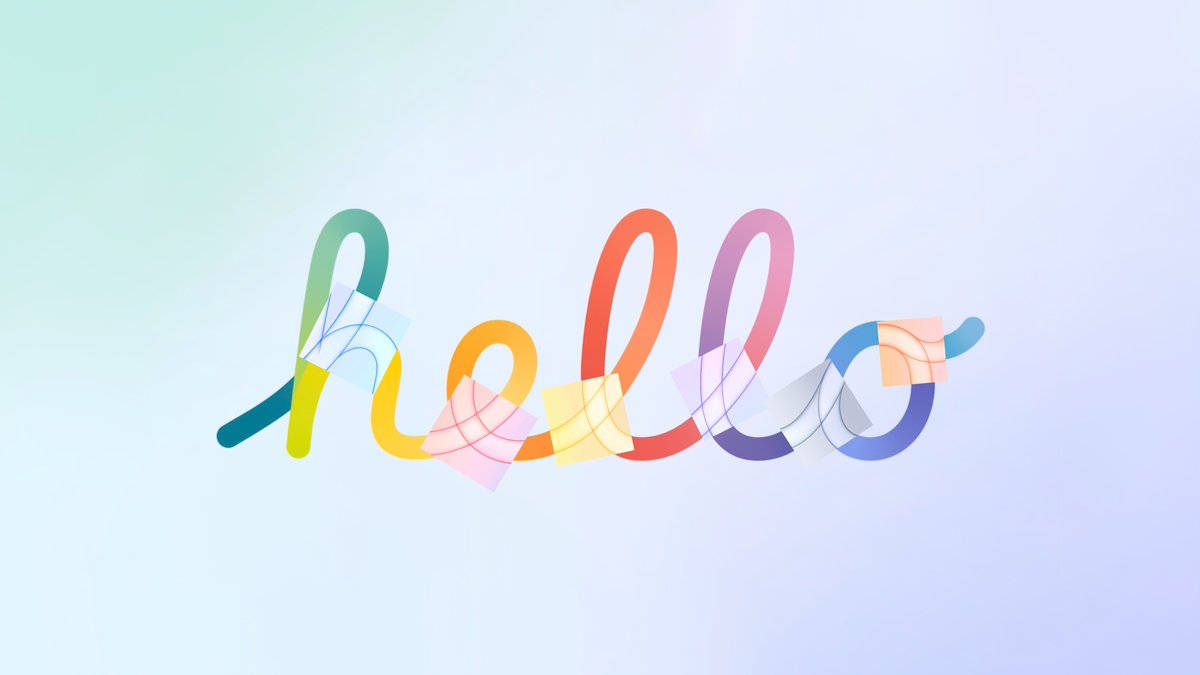 Elegant Cursive 'hello' Design Background
