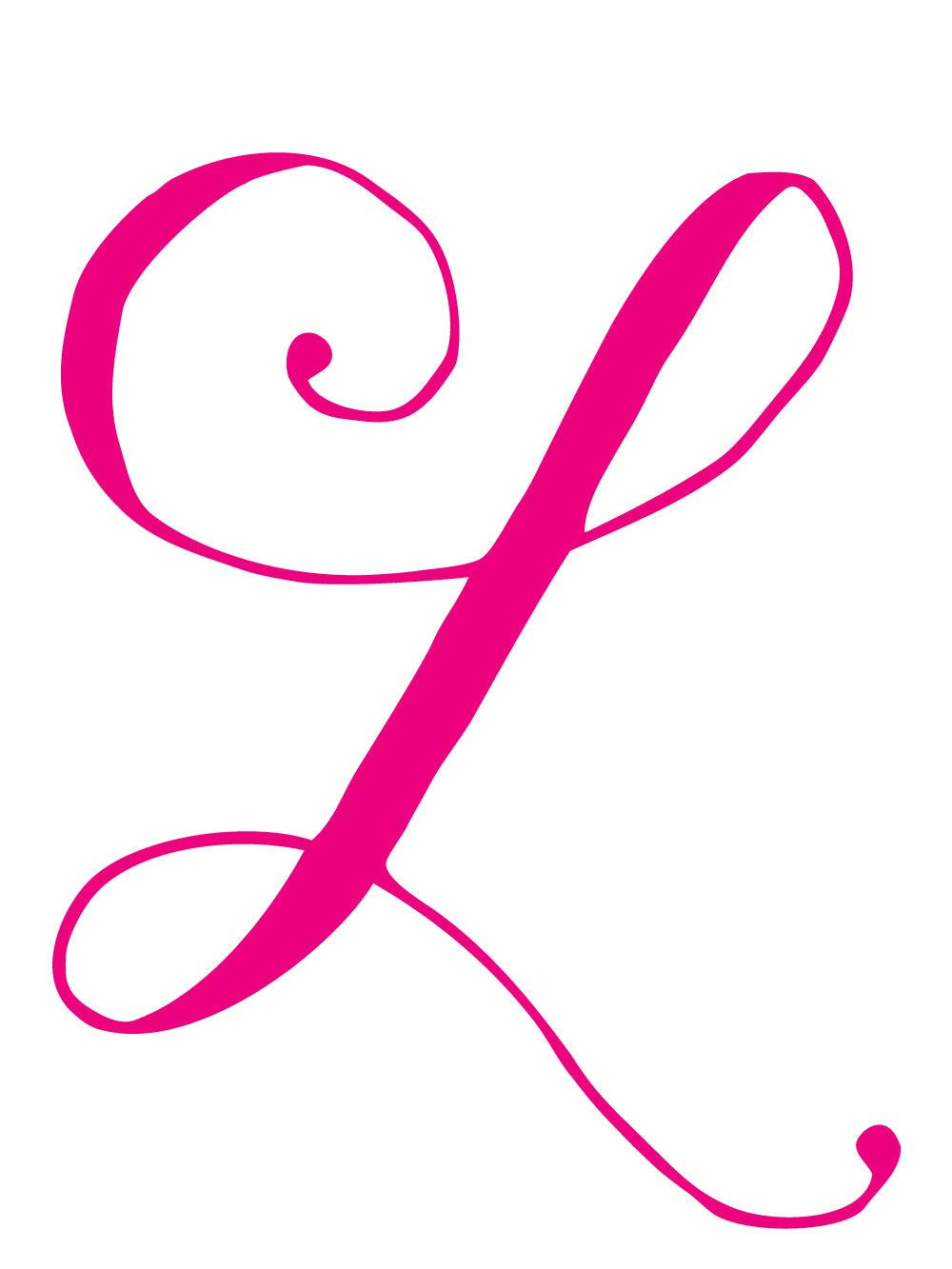 Elegant Cursive Pink Letter L Background