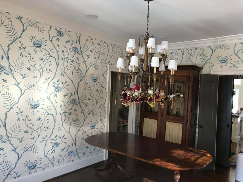 Elegant Dining Room Pendant Light Background