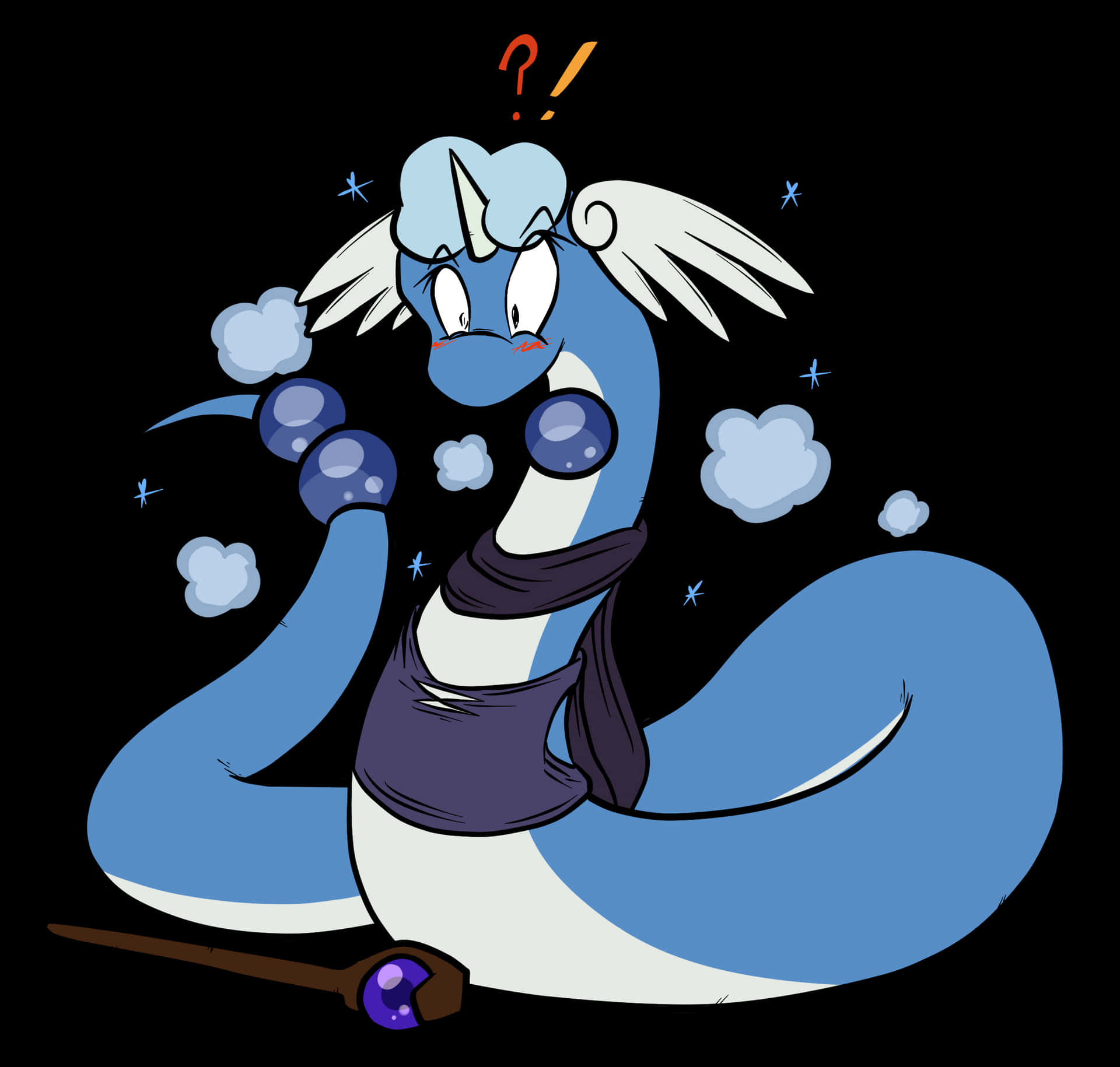 Elegant Dragonair Pokémon On A Pure White Background Background