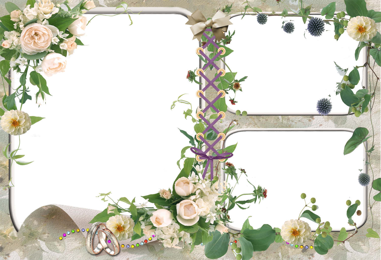 Elegant Floral Wedding Frame Background