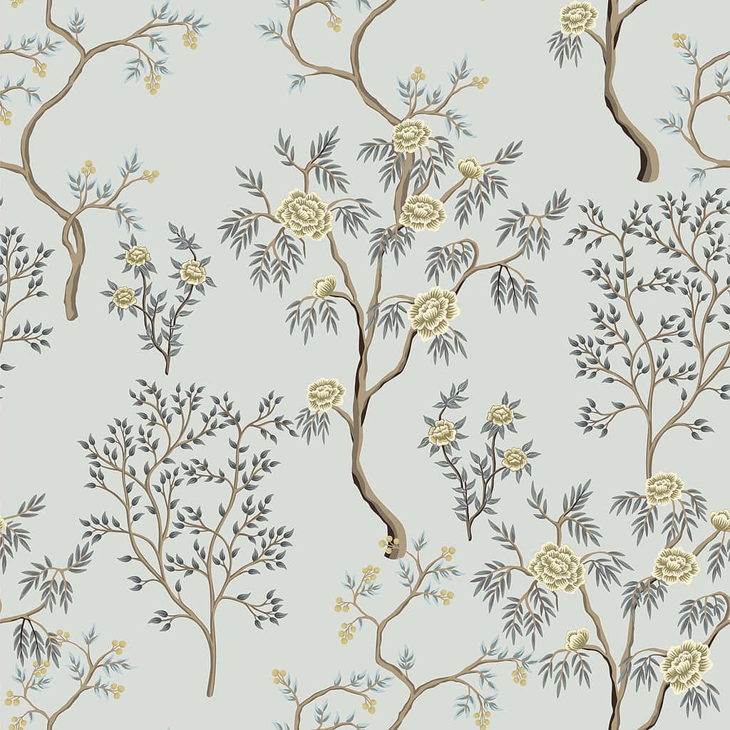 Elegant Flowers And Tree Branches Background