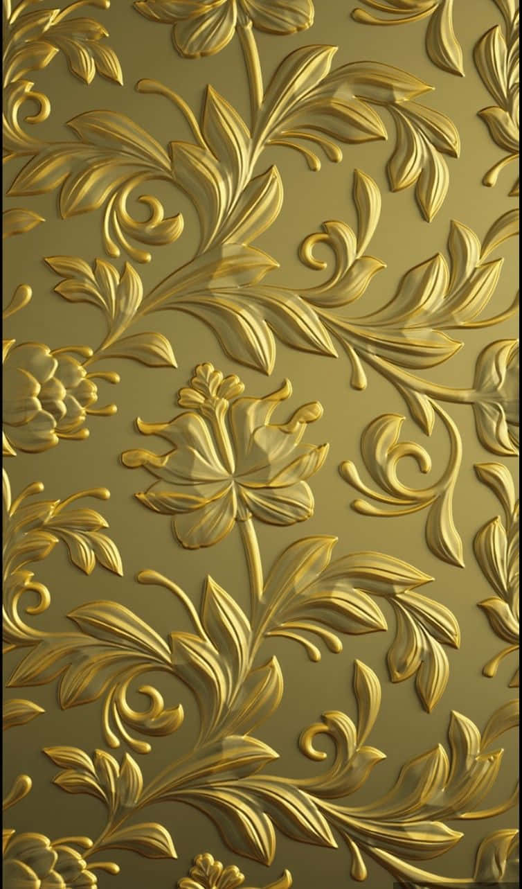 Elegant Golden Leafy Pattern Background
