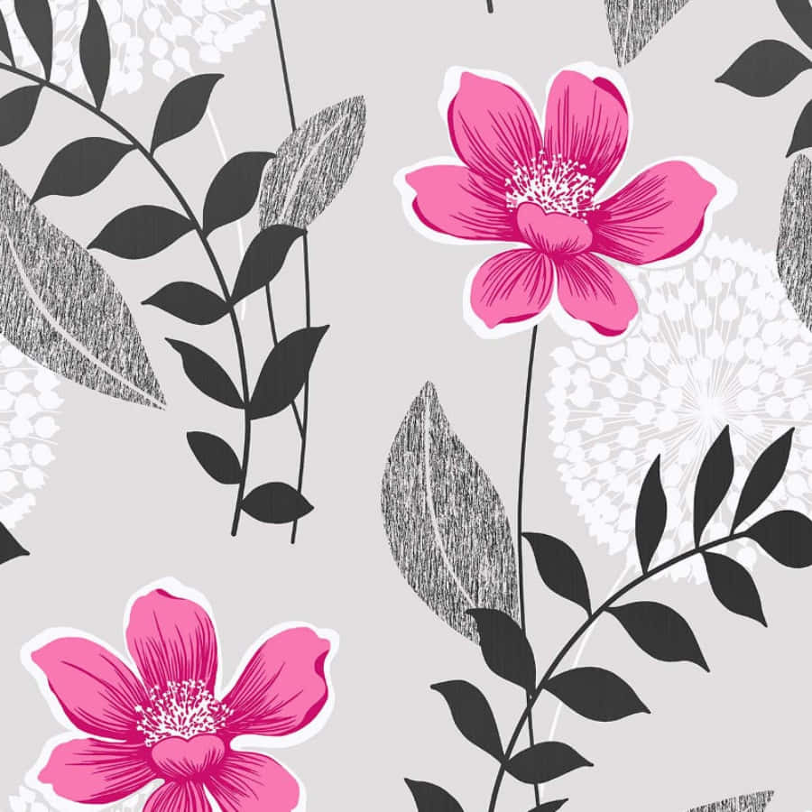 Elegant Gray And Pink Abstract Design Background