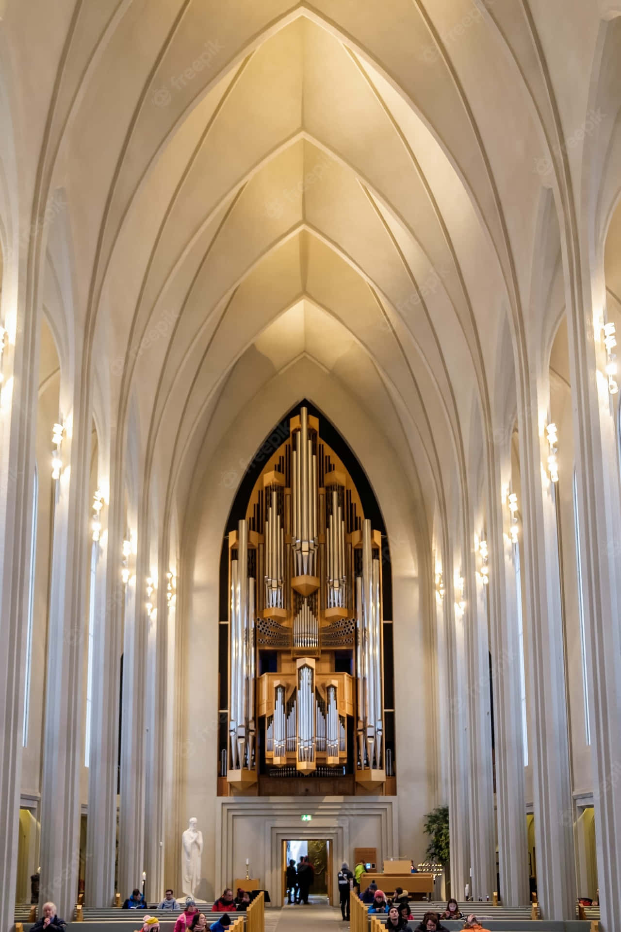 Elegant Hallgrimskirkja Church Background
