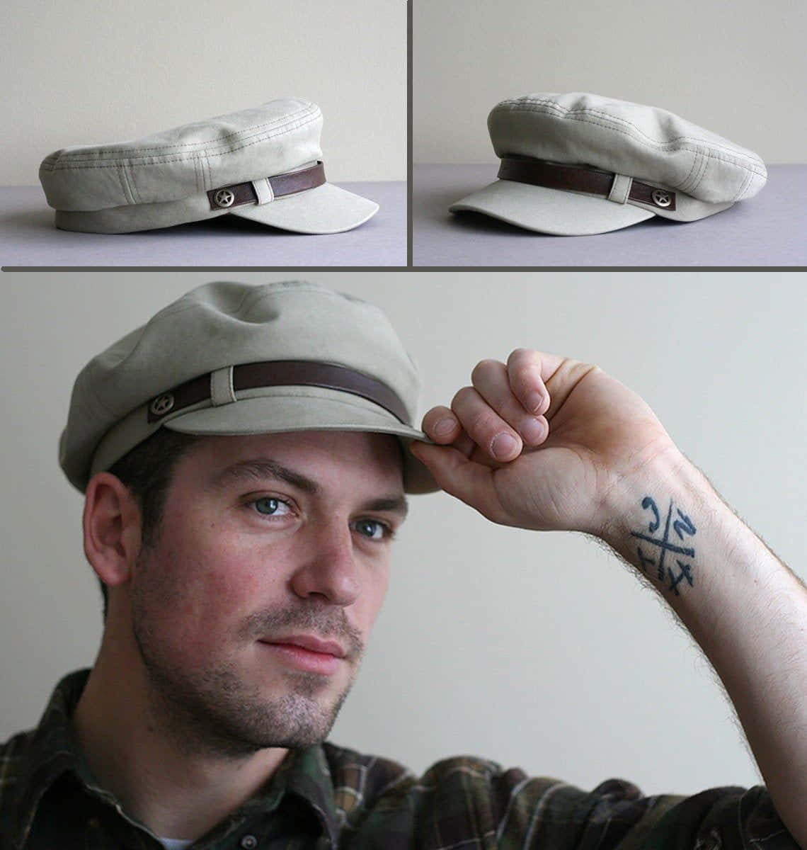 Elegant Hat On Display At Stylish Boutique Background