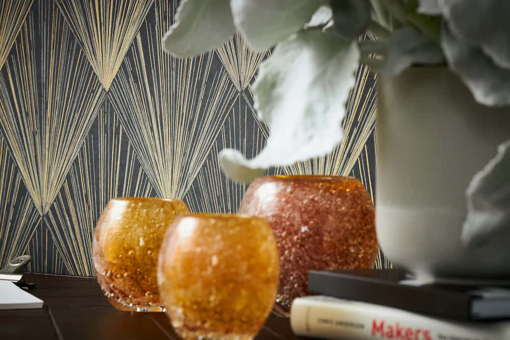 Elegant Interior Decor Glassware Background