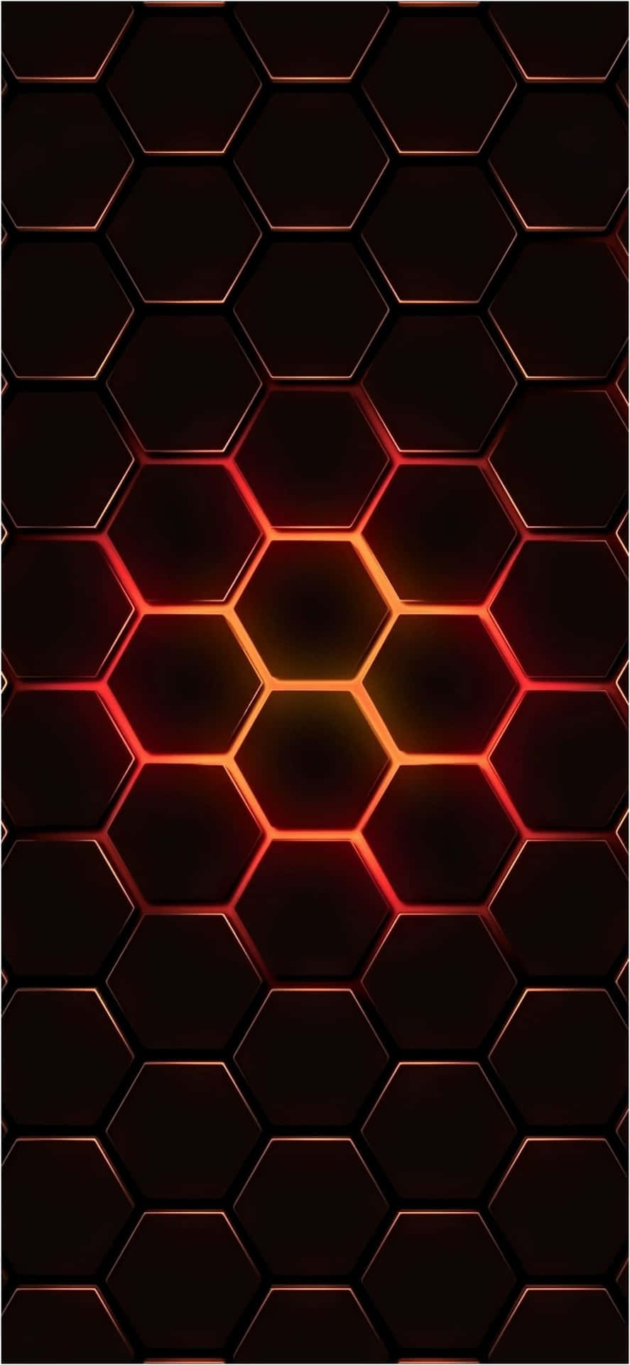 Elegant Iphone Red Aesthetic Hexagon Patterns Background